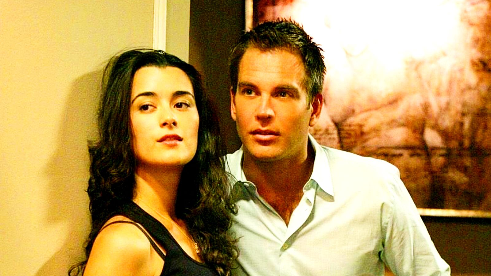 Cote de Pablo as Ziva and Michael Weatherly as DiNozzo in NCIS