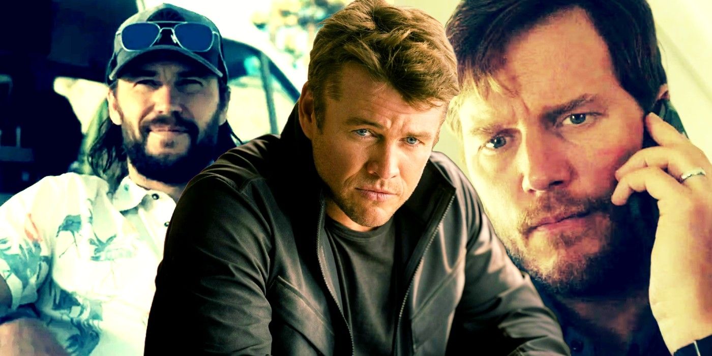 Custom image of Luke Hemsworth in Westworld, and Chris Pratt and Taylor Kitsch in The Terminal List