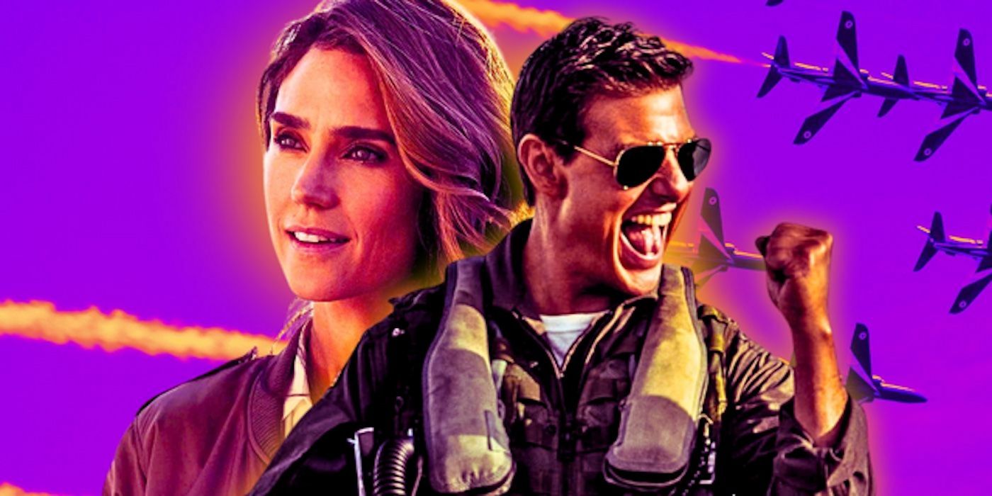 Custom image of Tom Cruise's Maverick and Jennifer Connelly's Penny in Top Gun Maverick