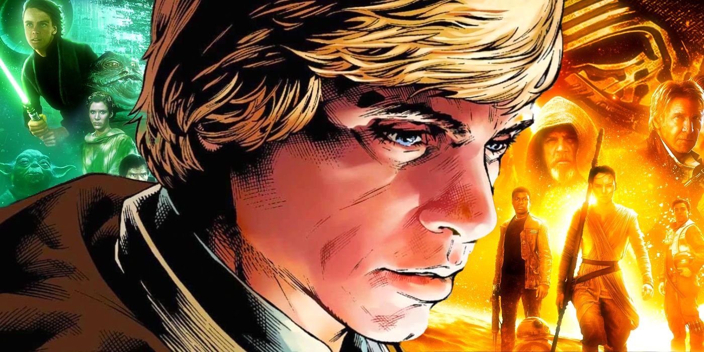 Custom Star Wars Image With Luke Skywalker Return of the Jedi and Force Awakens