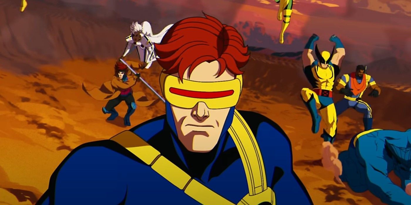 Cyclops, Wolverine, Storm, Gambit, Bishop, Rogue, and Beast in the trailer for X-Men 97