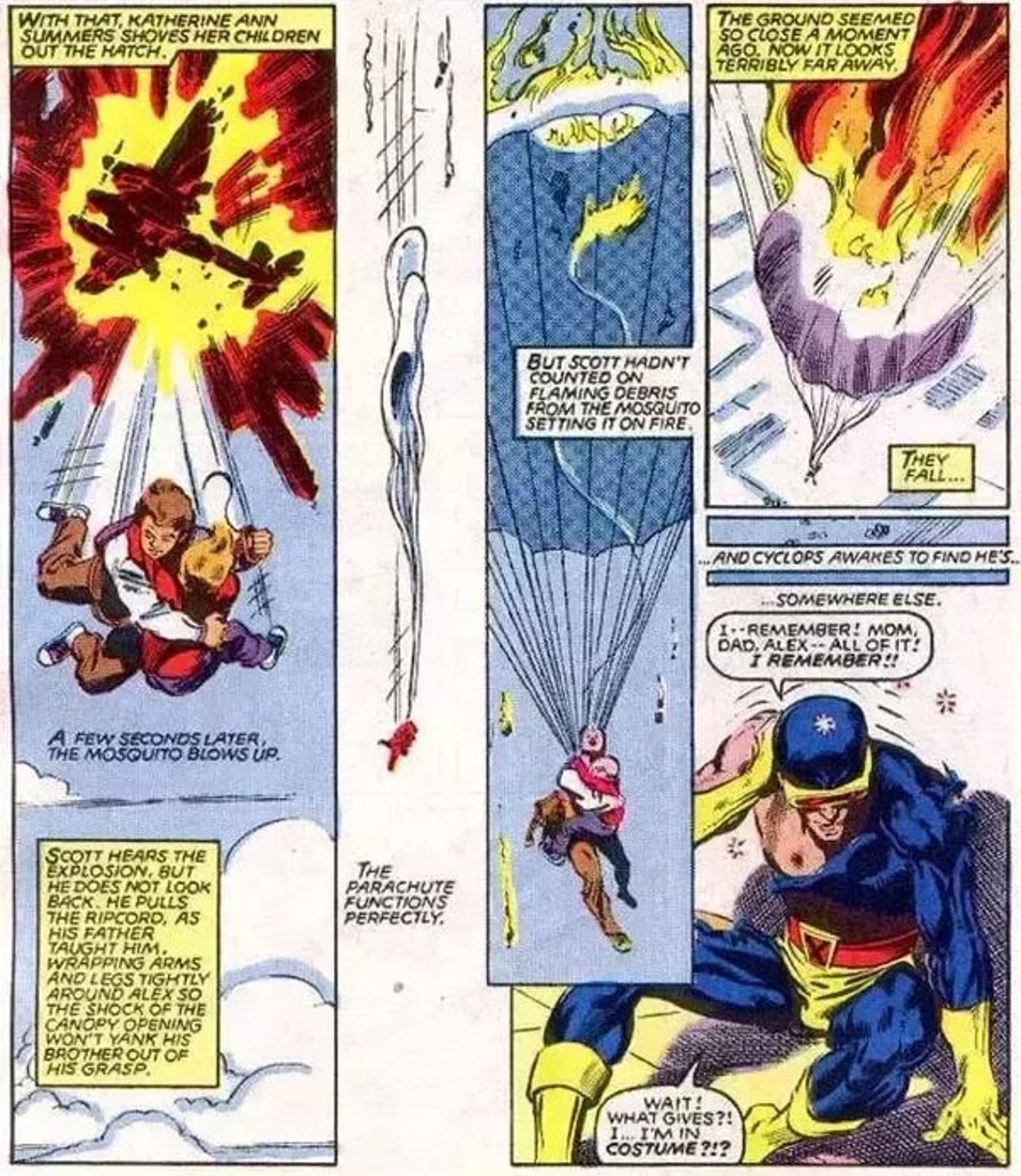 Scott Summers recupera as memórias de sua família e da queda do avião.