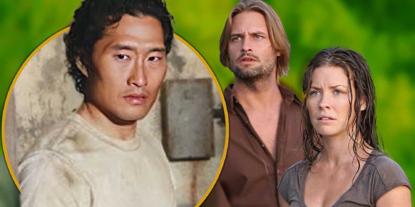 Daniel Dae Kim as Jin looking concerned at the Lost cast in Exclusive header