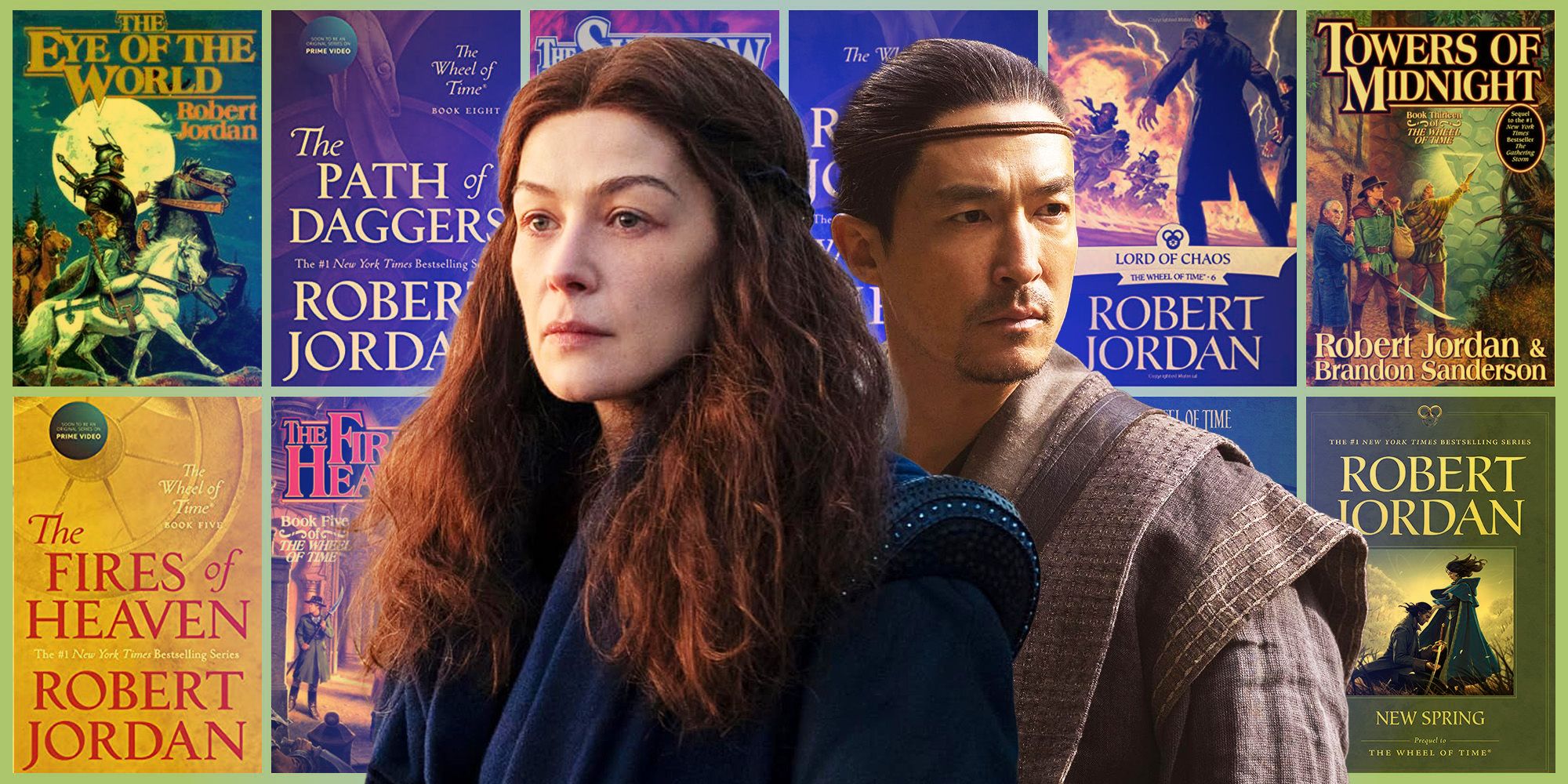 Daniel Henney and Rosemund Pike from The Wheel of Time series