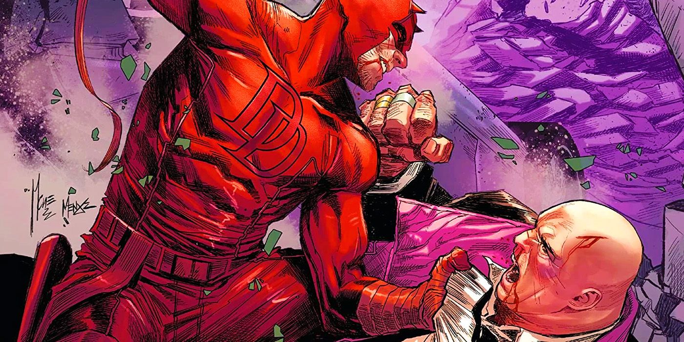 Daredevil fighting Wilson Fisk's Kingpin in Marvel Comics' Devil's Reign