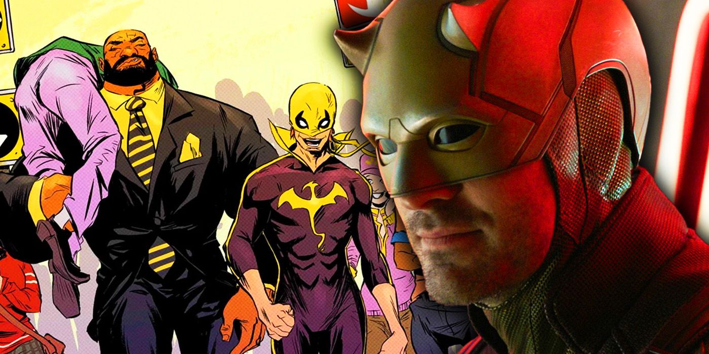 Daredevil in the MCU with Luke Cage and Iron Fist as Marvel Comics' Heroes for Hire