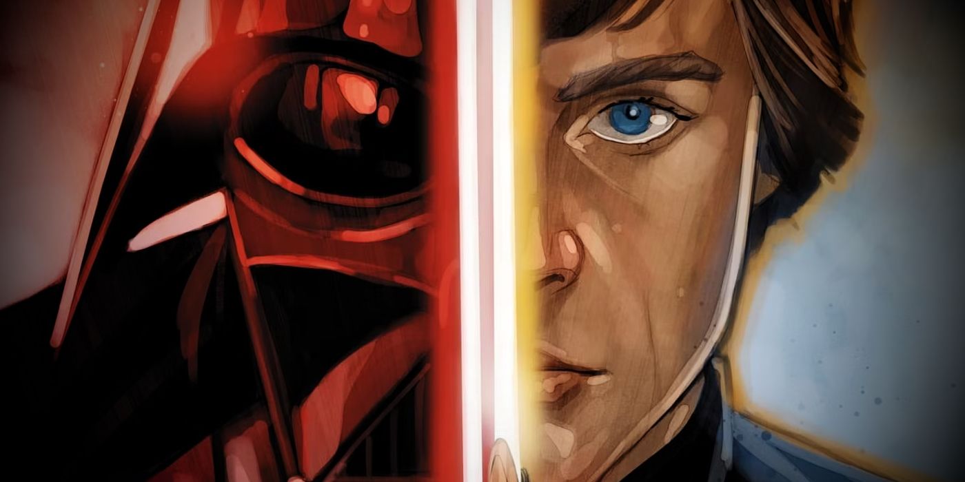 Darth Vader and Luke Faces in Star Wars FCBD Cover Art