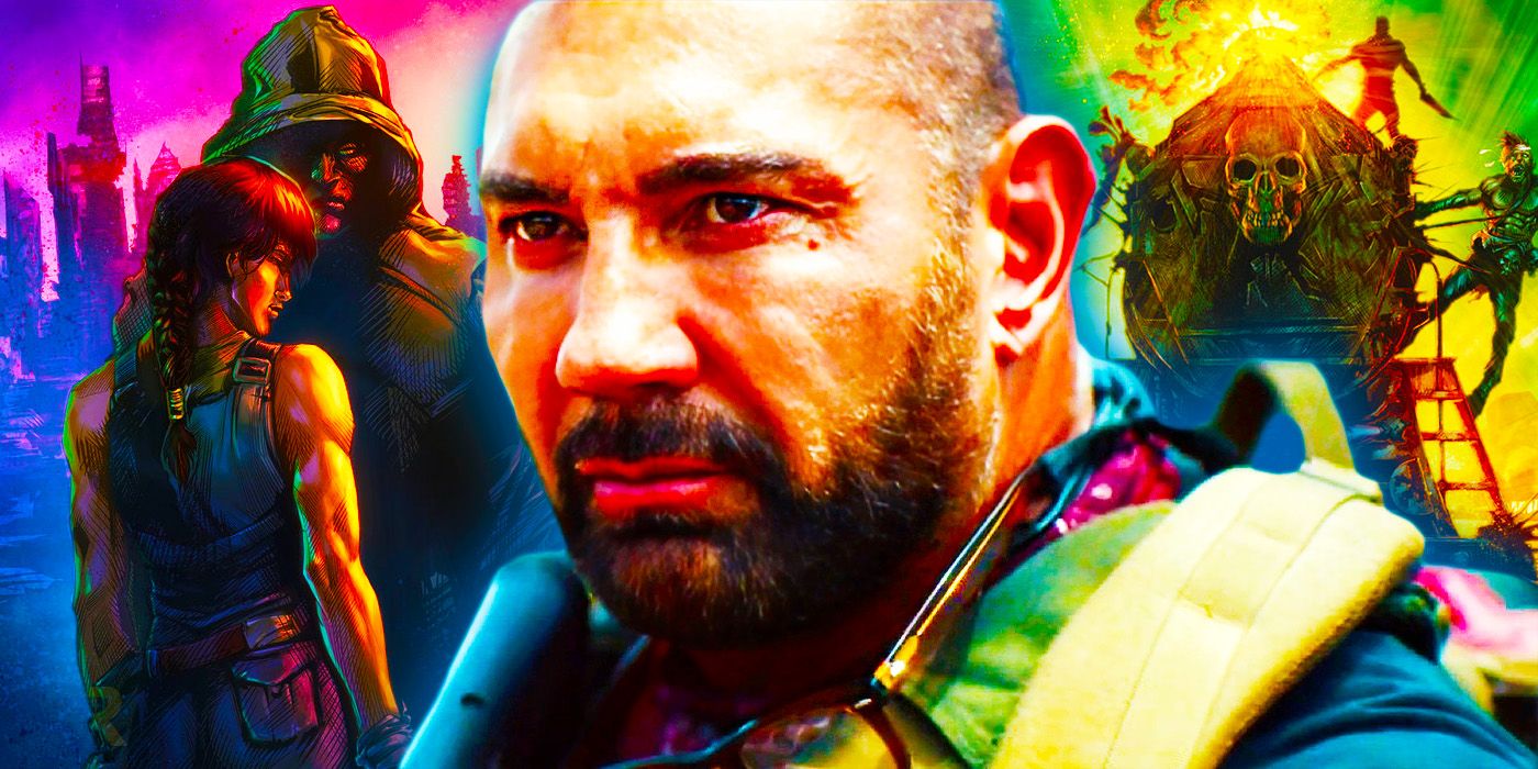 Dave Bautista from Army of the Dead with scene from Red 5 Comic's Afterburn