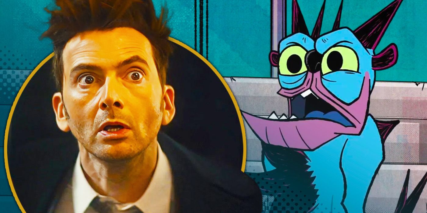 David Tennant in Doctor Who and in Moon Girl and Devil Dinosaur as Franklin looking shocked