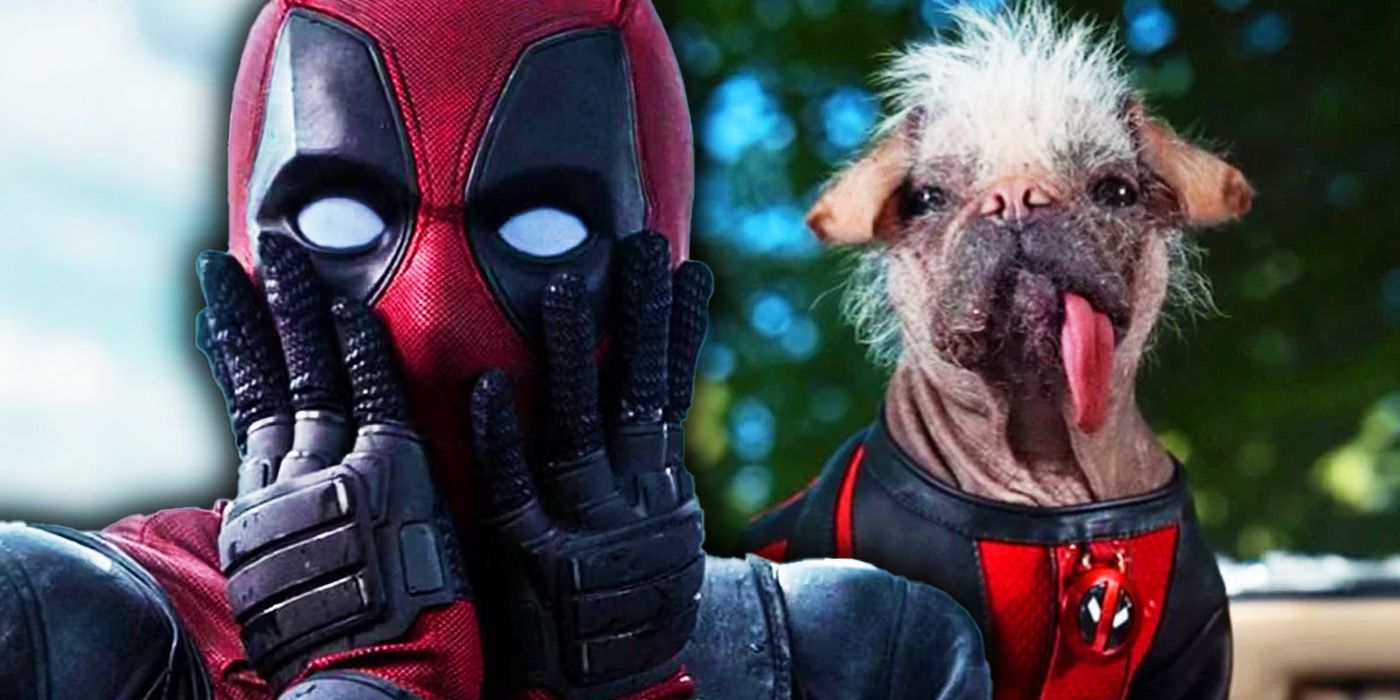 Deadpool looking surprised with Dogpool in the MCU