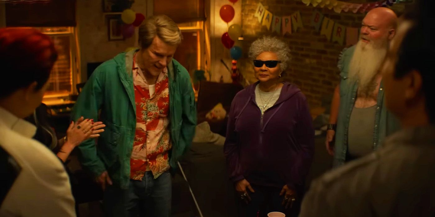 Deadpool with Blind Al and Buck in Deadpool and Wolverine trailer