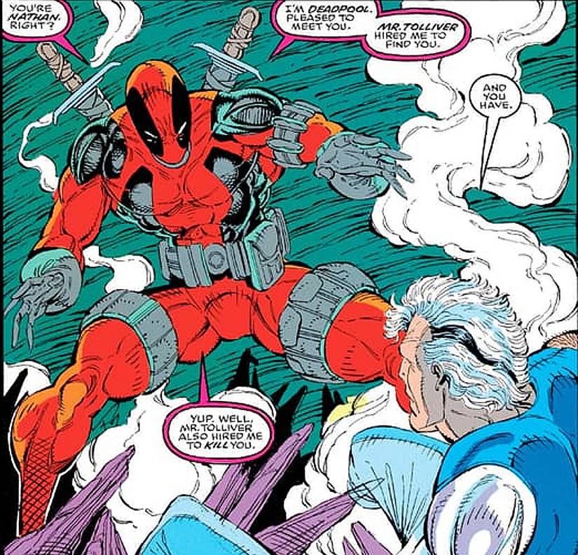 New Mutants #98, first appearance of Deadpool in Marvel Comics history