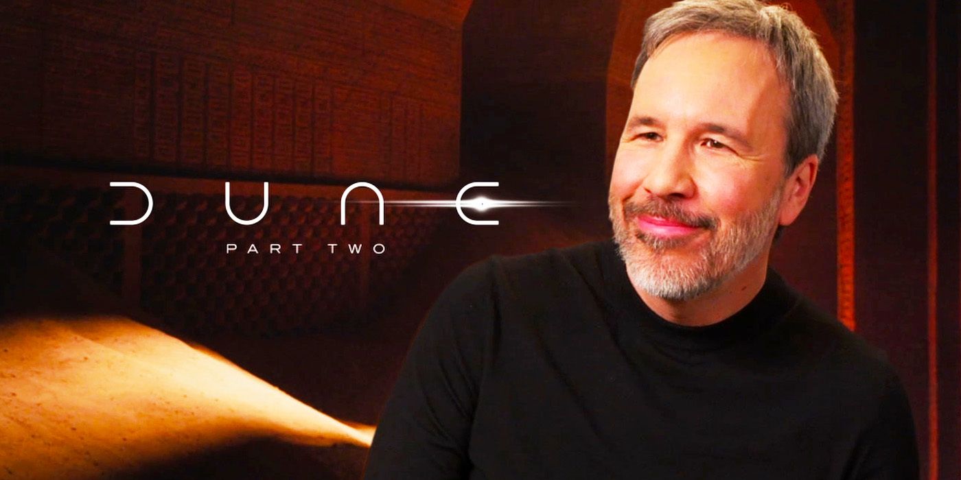 Edited image of Denis Villeneuve during Dune 2 interview