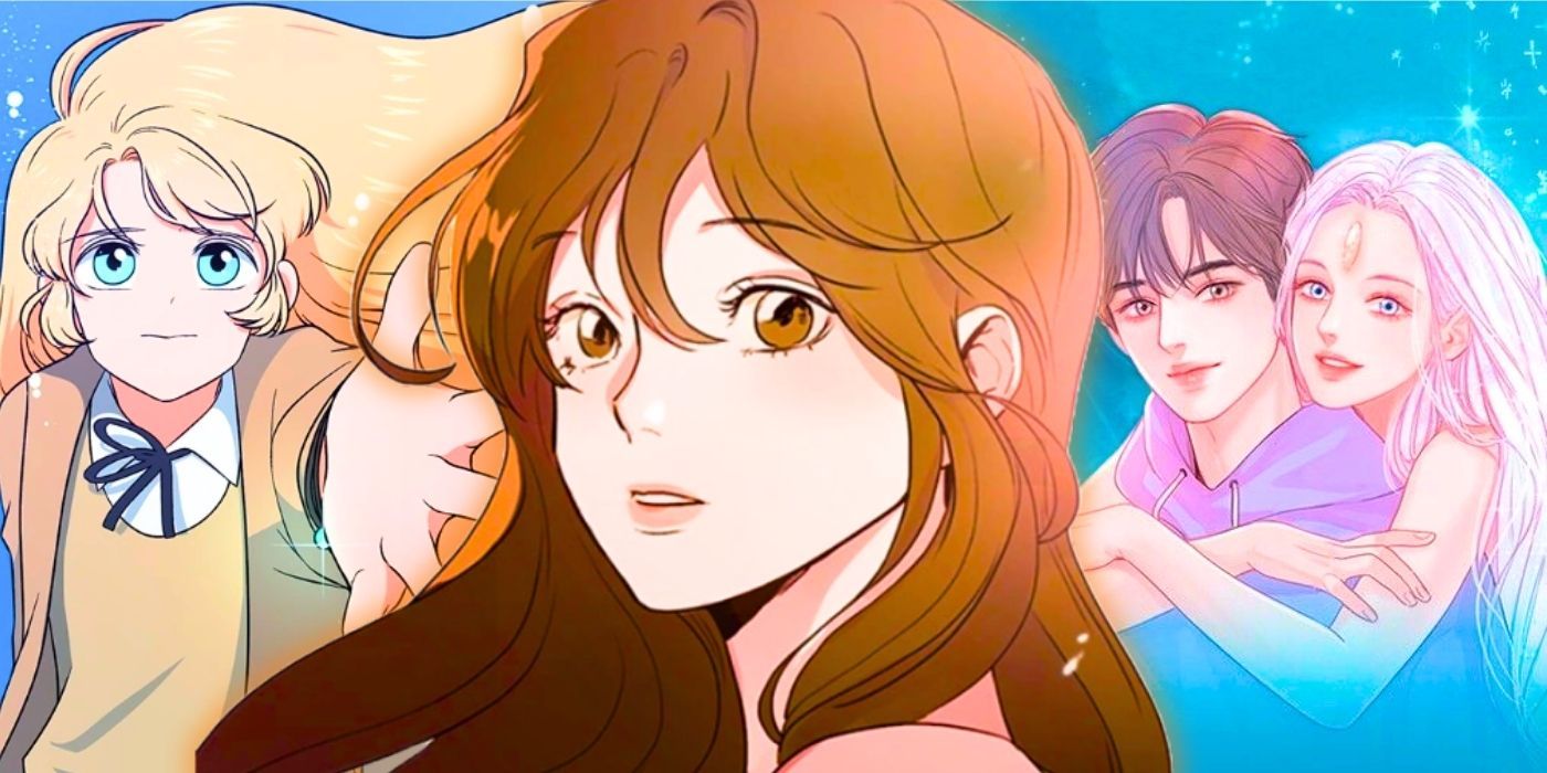 Devil Number 4&rsquo;s Hanna looking towards the camera in the center, with Swimming Lessons for a Mermaid&rsquo;s Choa in mermaid form in the background on the left, and Mystical&rsquo;s Garam and Myst on the right