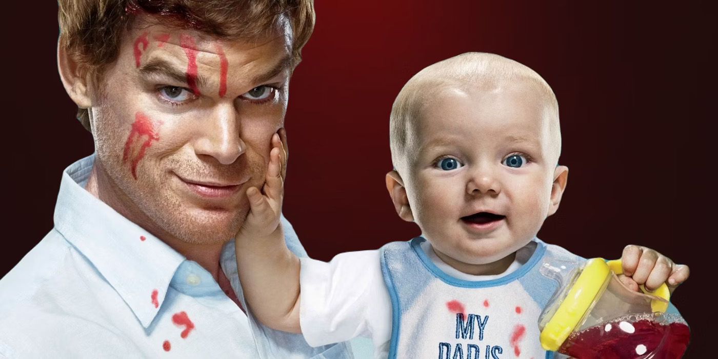 Dexter with his baby Harrison Morgan
