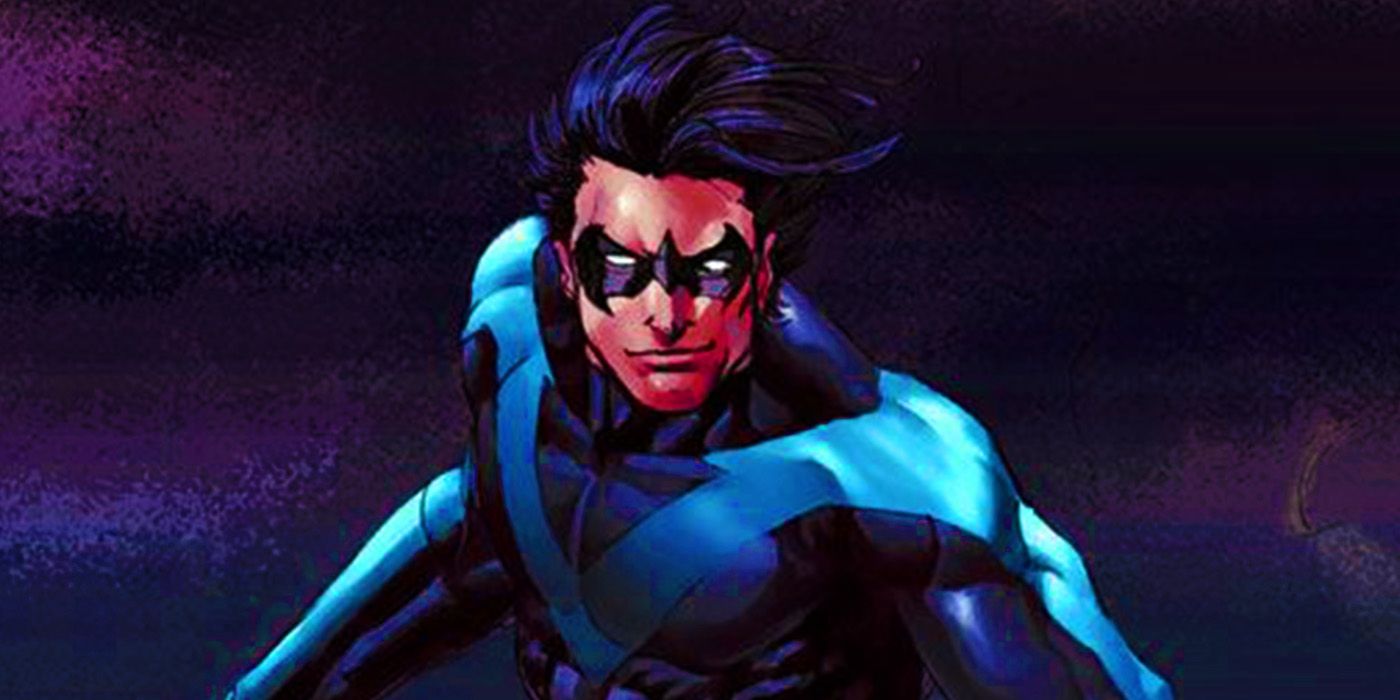 Dick Grayson in his Nightwing costume in DC Comics