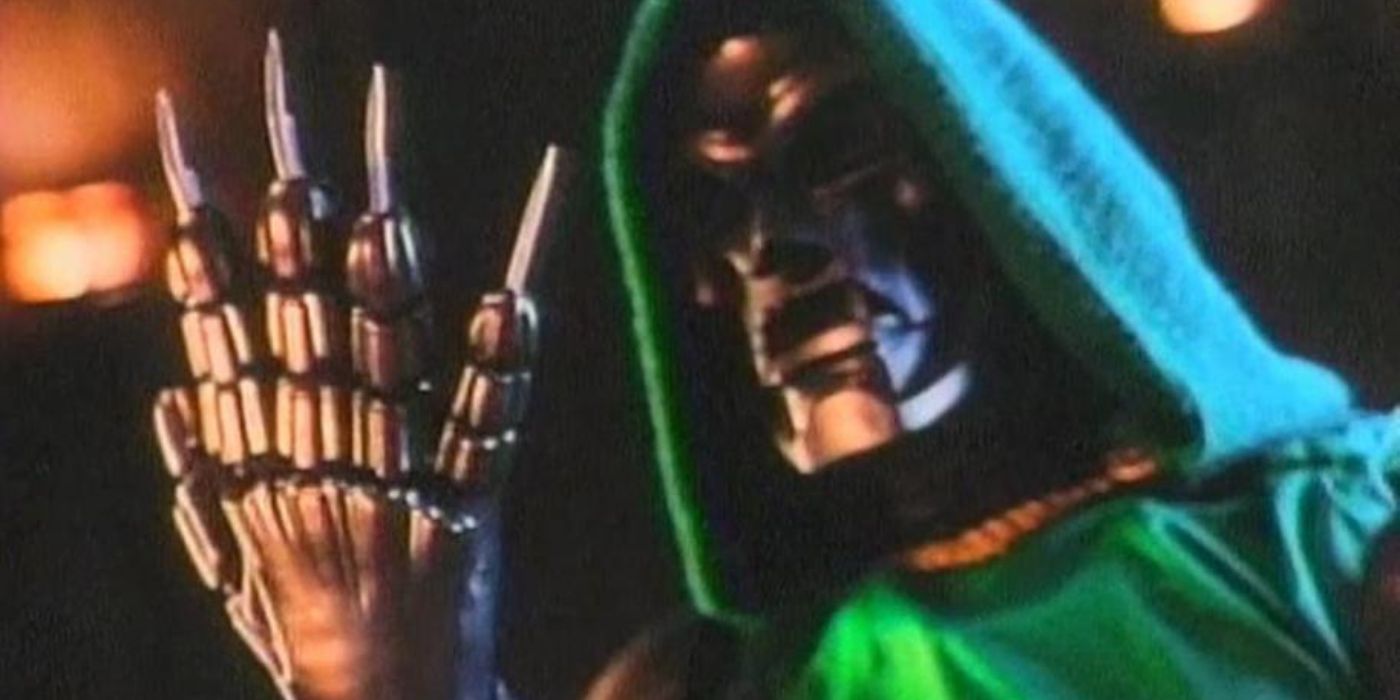 Doctor Doom staring at his hand in unreleased 1994 Fantastic Four movie