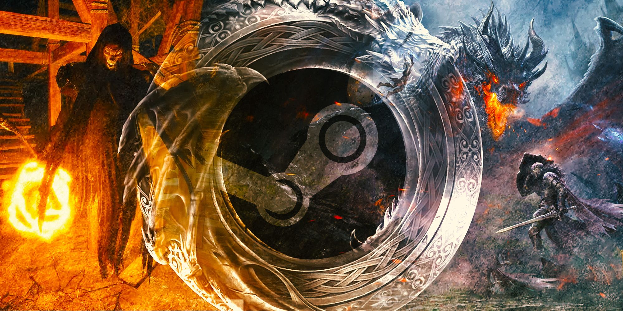 Dungeonborne artwork with the Steam logo