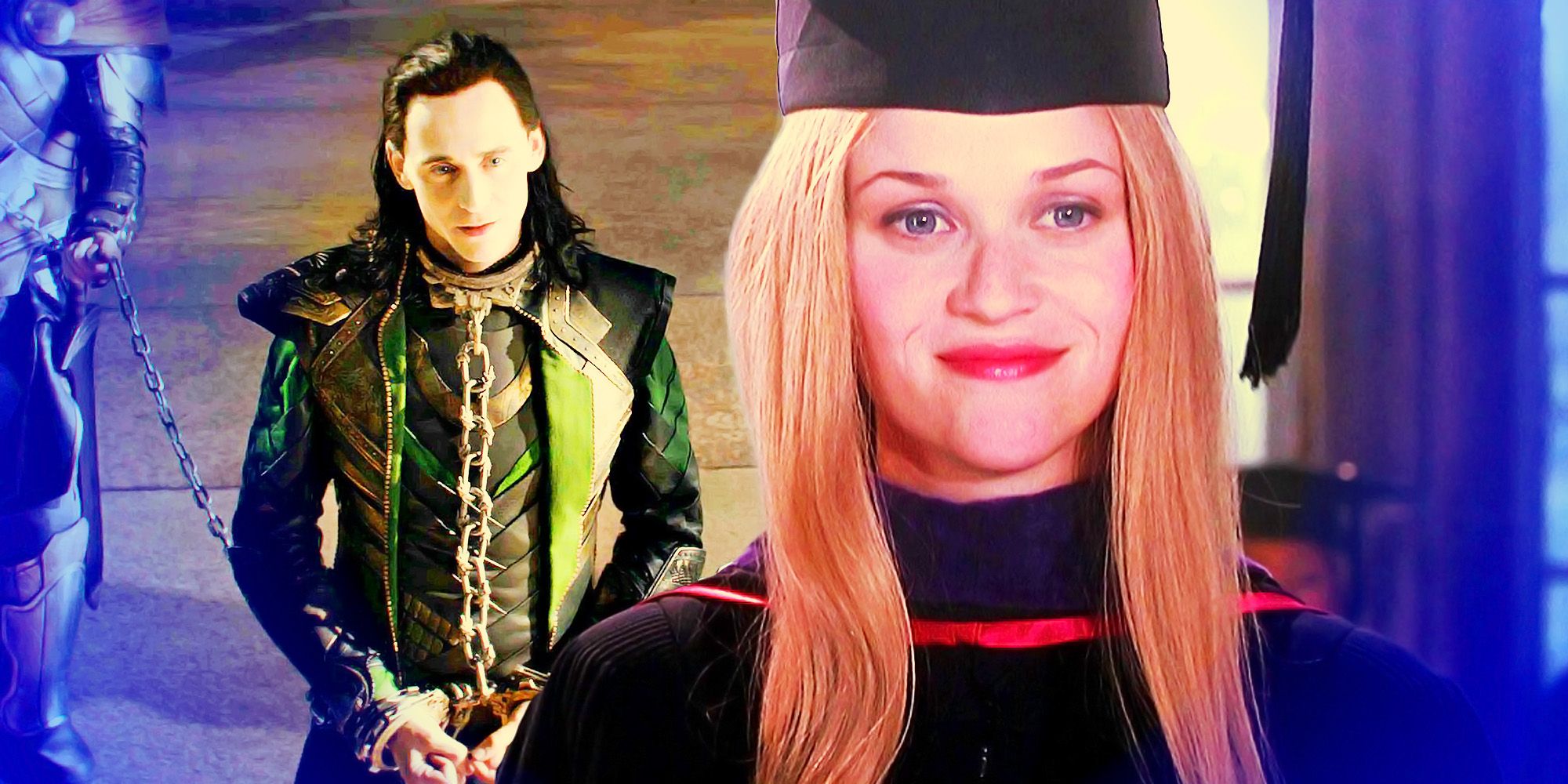 Elle Woods graduation speech in Legally Blonde, and Tom Hiddleston as Loki in Thor- The Dark World