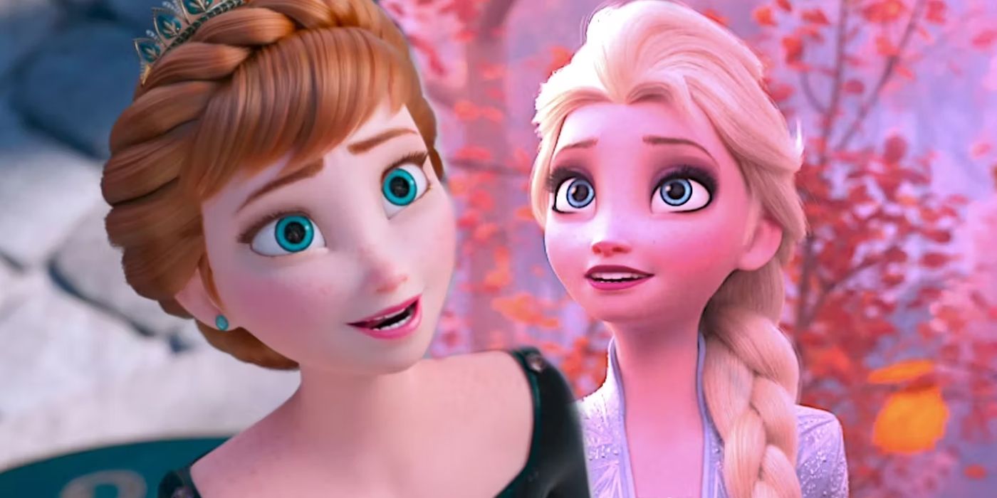 Anna and Elsa Smiling in Frozen 2