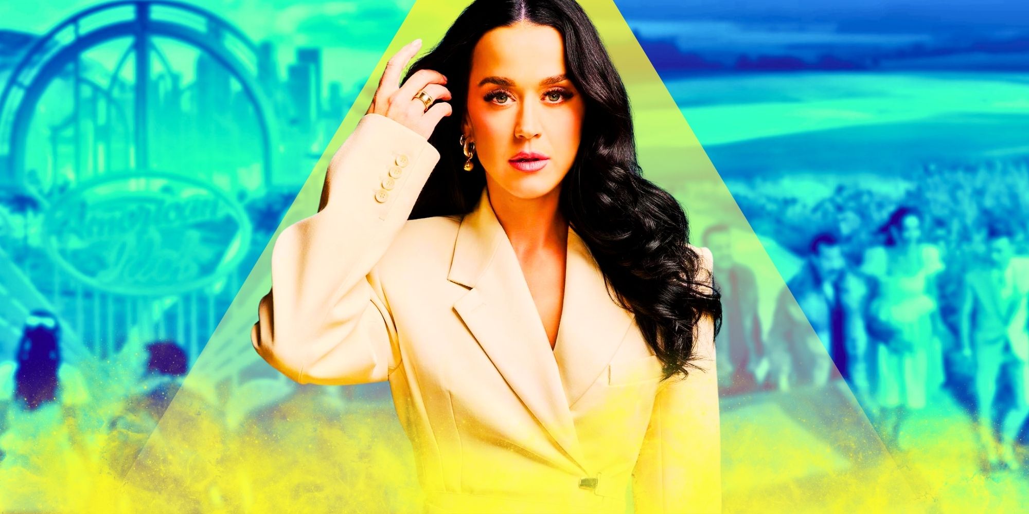 American Idol's Katy Perry With A Montage In The Background