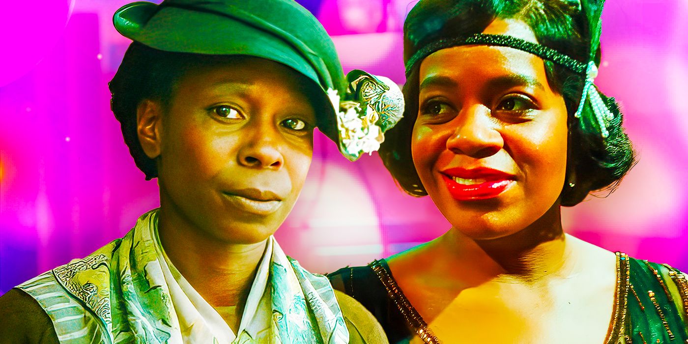 Fantasia Barrino as Celie from The Color Purple (2023) & (Whoopi Goldberg as Celie Johnson) from The Color Purple (1985)