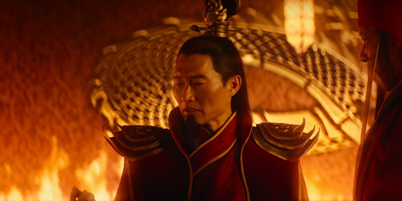 Fire Lord Ozai navegando em um mapa de guerra no final de Avatar: The Last Airbender da Netflix