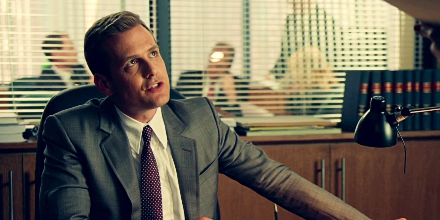 Gabriel Macht como Harvey no escritório da ADA em Suits
