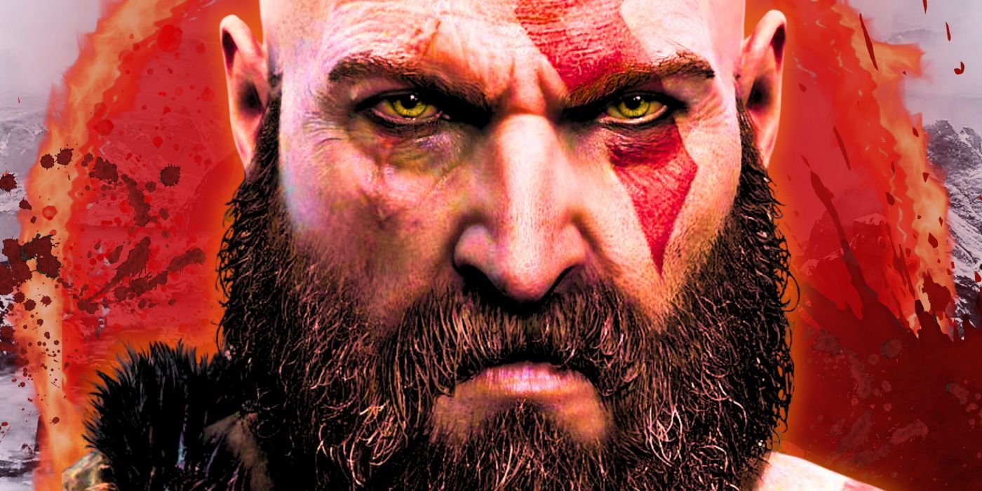 A custom image of Kratos looking angrily down the lens