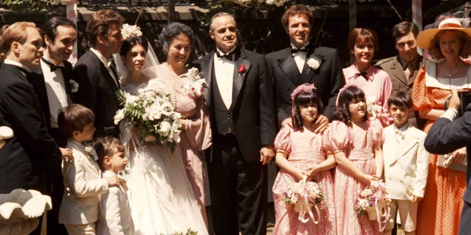 A photo from Connie Corleone and Carlo Rizzi's wedding in The Godfather.