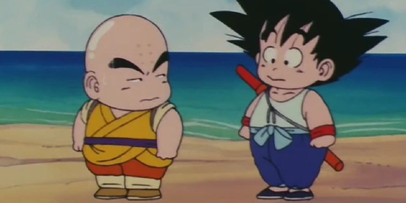 Goku encontra Kuririn pela primeira vez