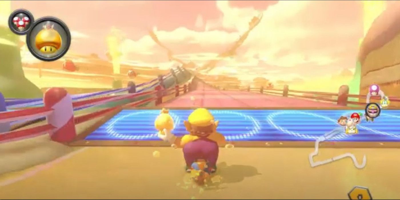 Mario Kart golden mushroom ramp.