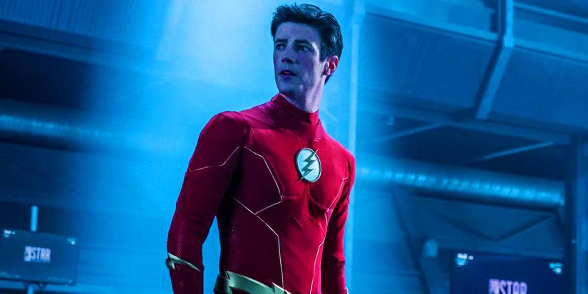 Grant Gustin's Barry Allen in his Flash Costume in the Arrowverse