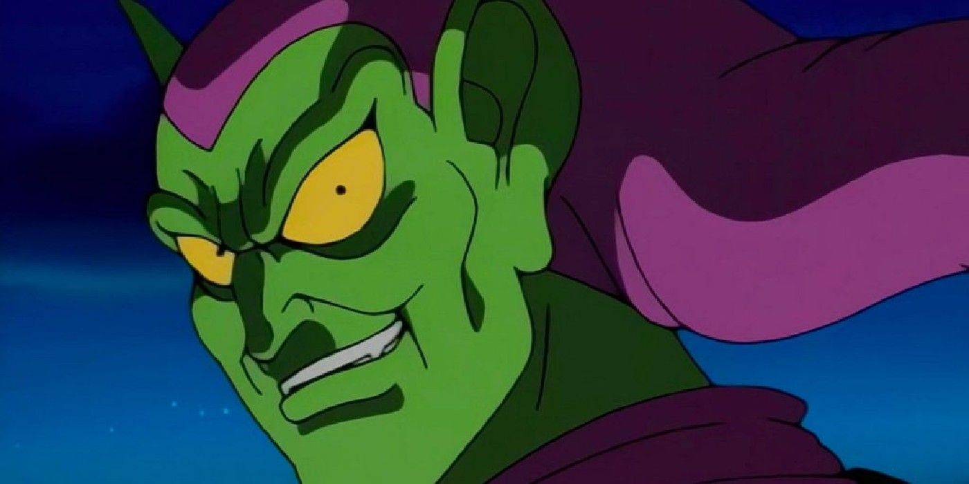 Green Goblin looking scary in spider-man the animated series