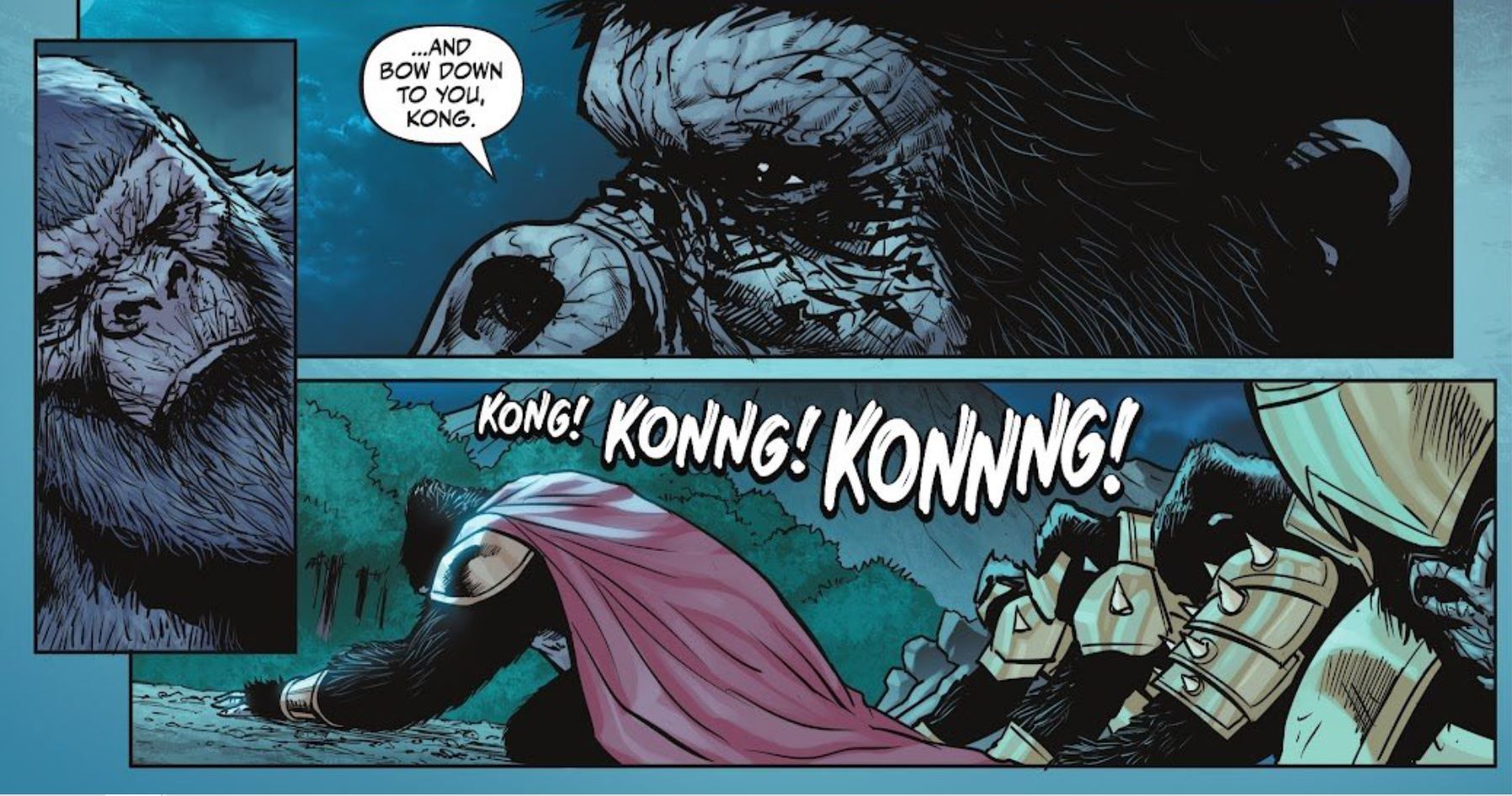 Grodd se curva diante de Kong DC MonsterVerse