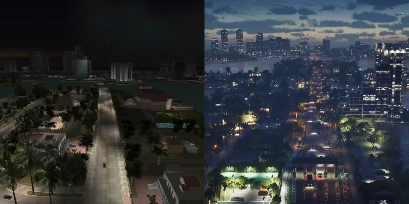 A península em GTA: Vice City ao lado da península em GTA: 6