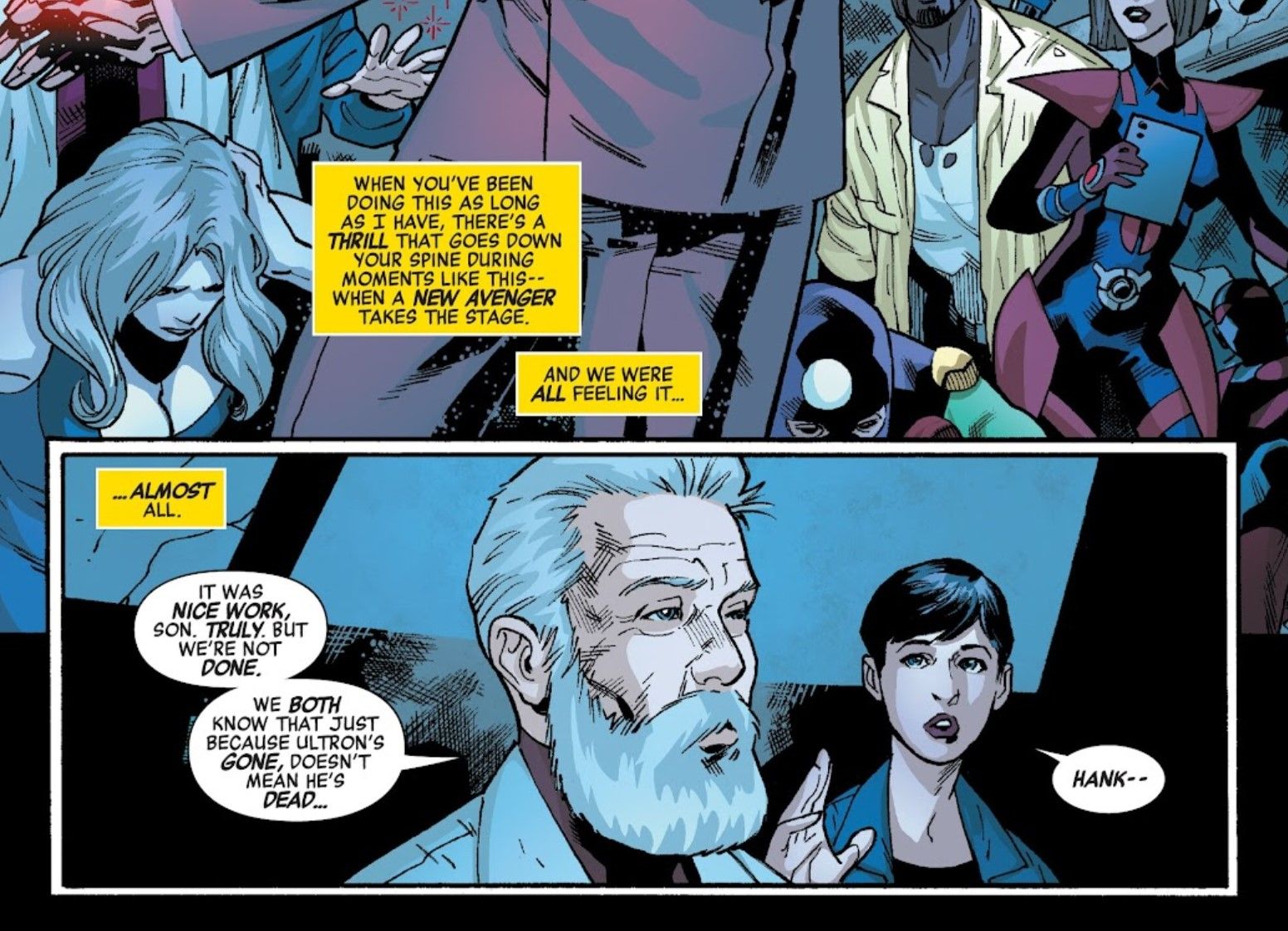 Hank Pym afirma Mark Twelve como seu filho em Avengers Inc.  #5