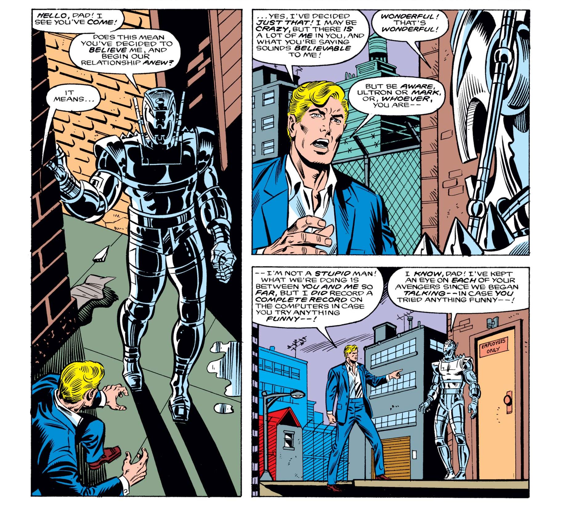 Hank Pym and Ultron-12 in West Coast Avengers (1985) #7