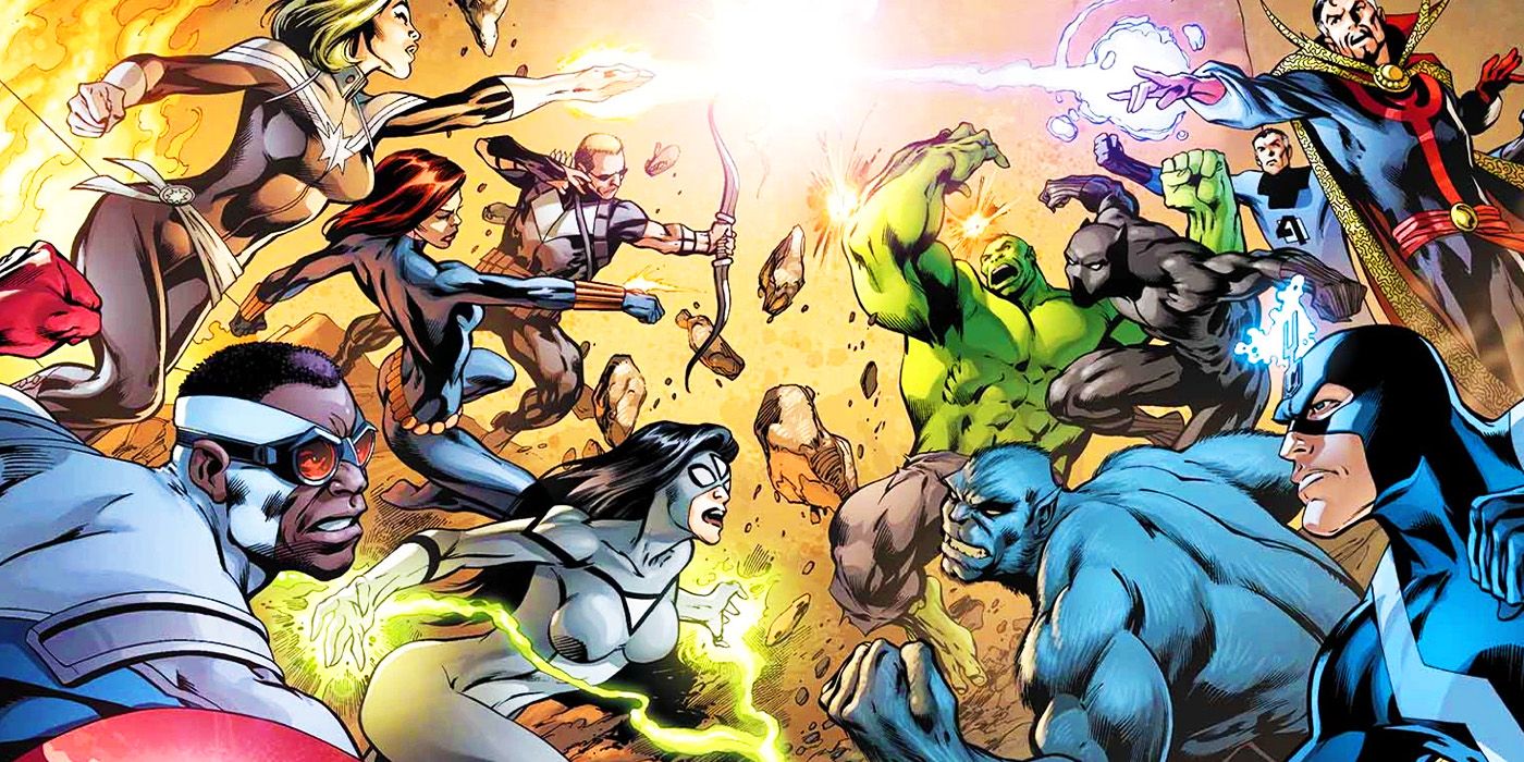 Heroes fighting each other in Marvel Comics' Time Runs Out