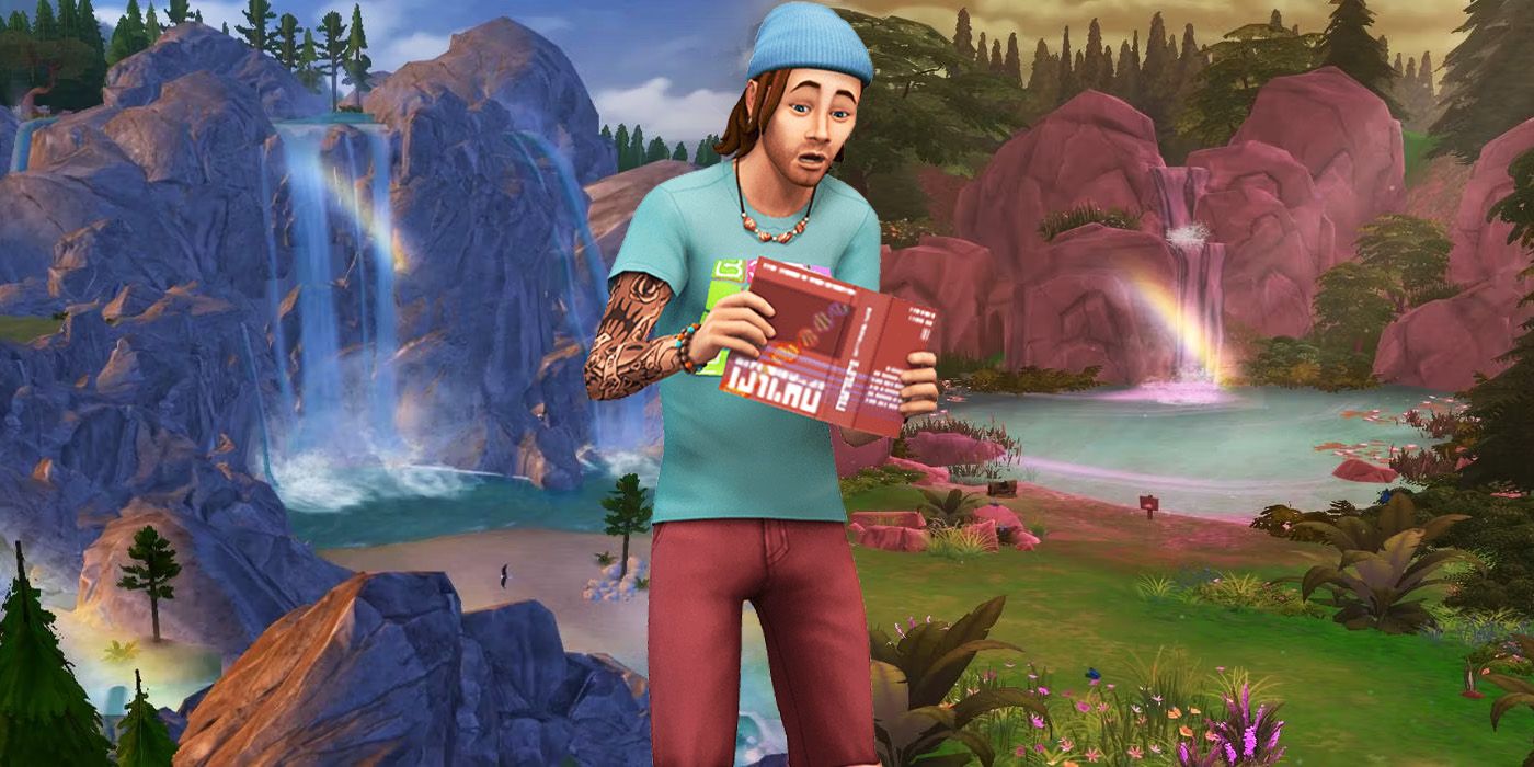 Hidden worlds mashed together from secret levels in The Sims 4