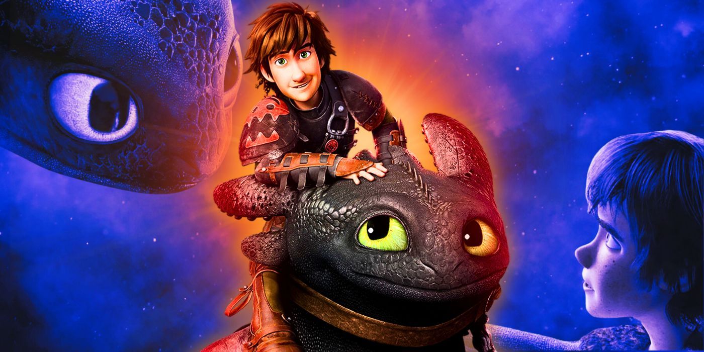 Hiccup and Toothless in How To Train Your Dragon