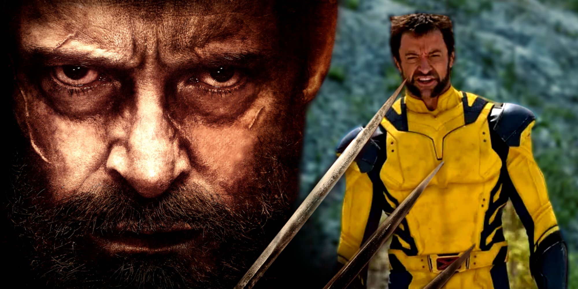 Hugh Jackman as Wolverine in Logan and Deadpool 3