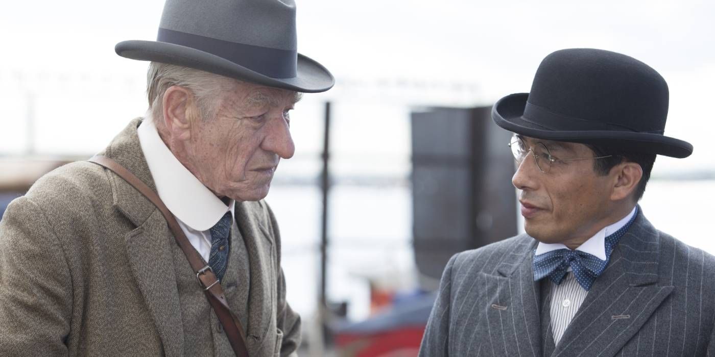 Ian McKellan and Hiroyuki Sanada in Mr. Holmes