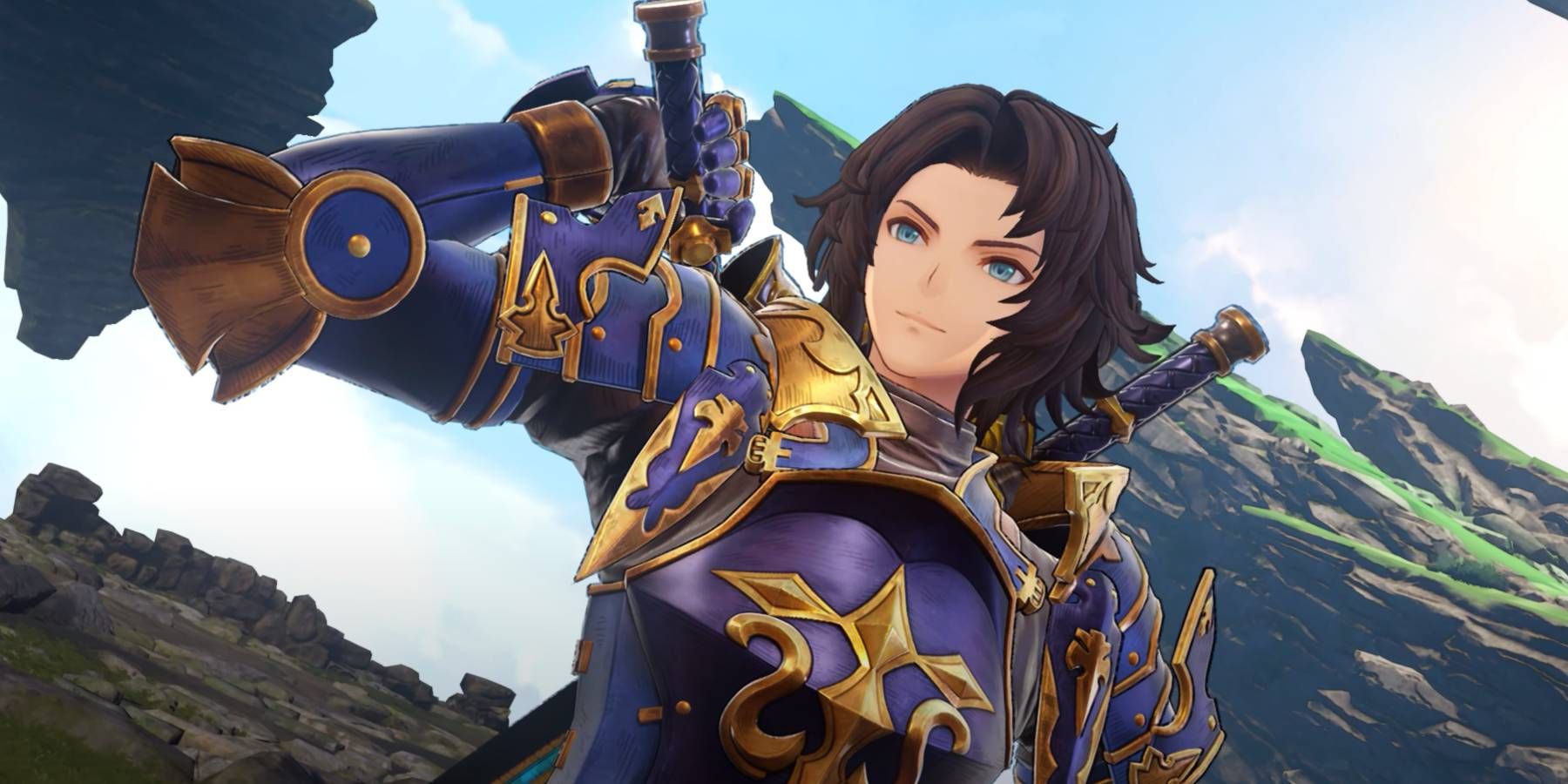 Granblue Fantasy: Relink Lancelot character intro pose from beginning a quest
