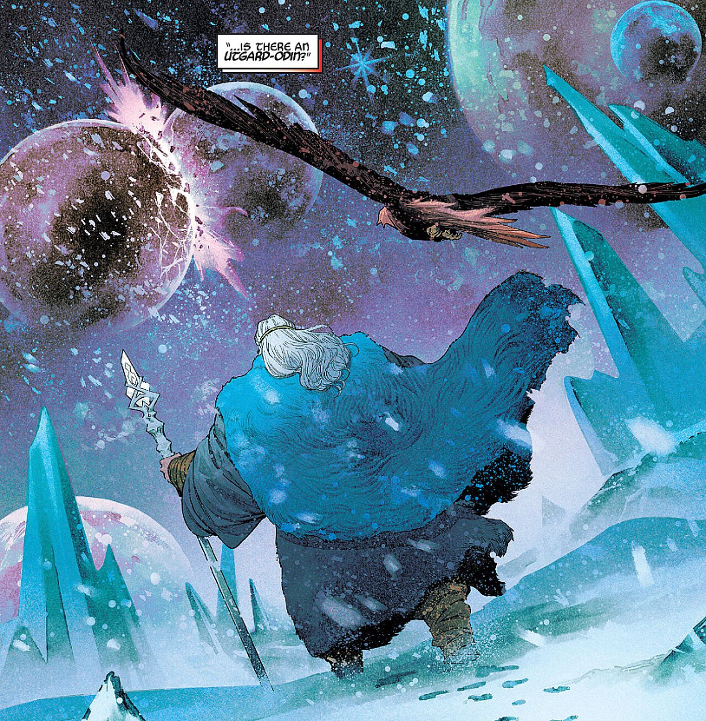 Página final do Immortal Thor # 7, Thor pergunta "... Existe um Utgard Odin?"