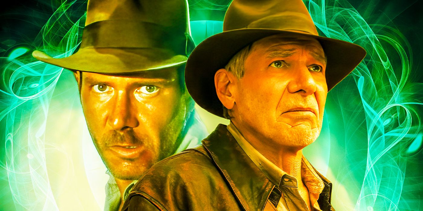 Custom image of Harrison Ford as Indiana Jones at two stages of his life
