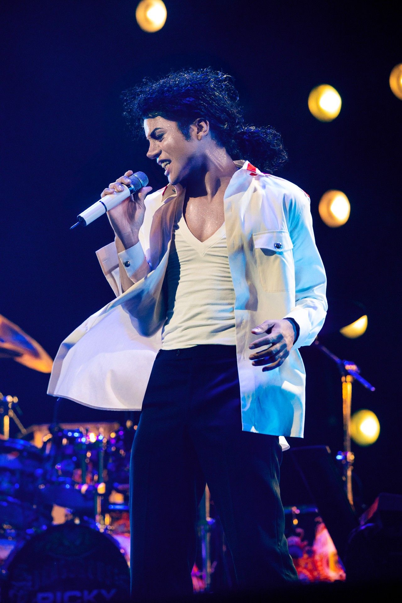 Jaafar Jackson singing as Michael Jackson in the biopic Michael