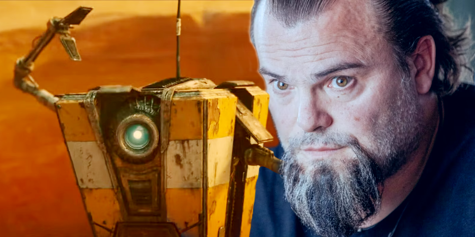 Claptrap in the Borderlands movie next to Jack Black in Documentary Now!