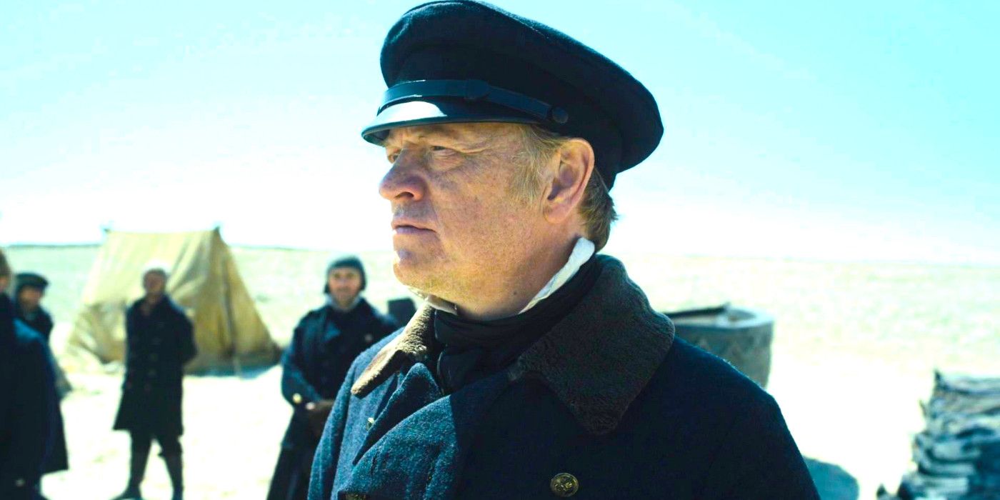 Jared Harris squinting into the distance in a scene from The Terror season 1