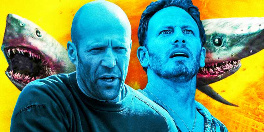 Jason Statham as Jonas Taylor from Meg 2 Ian Ziering as Fin Shepard from Sharknado